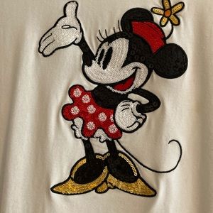 Sequin Vintage Minny Mouse ladies tee
